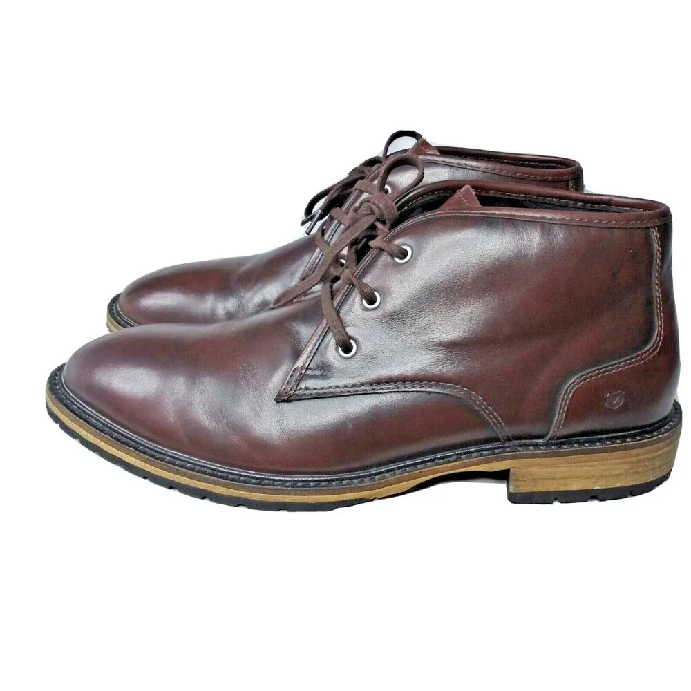 ANDREW MARC Woodside Chukka Boots Men's Size 11 M Brown Leather Retail $218
